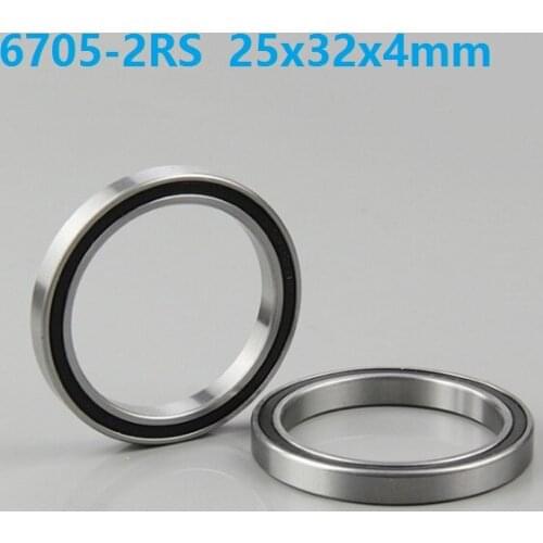 50pcs/lot 6705RS 6705-2RS ball bearing 25*32*4mm Deep Groove Ball Bearing 25x32x4mm 6705 RS 2RS