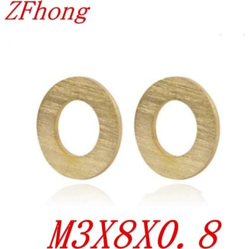 500PCS M3 3mm m3 x 8mm brass flat washer gasket