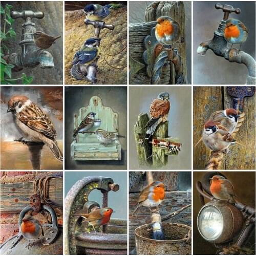 EverShine 5D Diamond Painting Animal DIY Diamond Embroidery Full Drill Square Bird Picture Cross Stitch Mosaic Home Decor