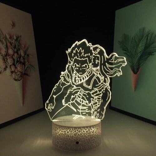 Anime My Hero Academia 3D Lamp Izuku Midoriya Deku Lamp for Bedroom Decoration Birthday Gift Izuku Midoriya LED Night Light