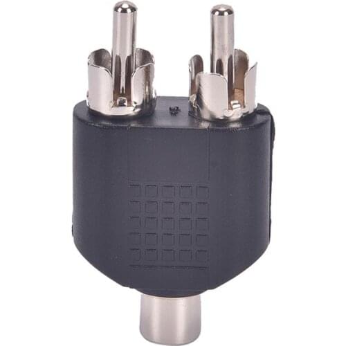 Audio Video Plug Connctor Y Splitter RCA 3.5 Stereo Female Jack to 2 RCA Male plug Adapter Headphone Y Audio Adapter Converter
