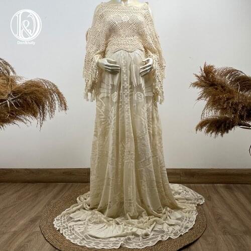 Don&Judy Boho Maternity Long Dresses Baby Shower Dress Pregnancy Pregnant Photography Dress Maternity Photo Shooting Maxi Gown