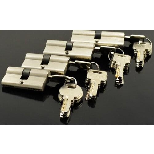 Double Open Lock Door Window Security 55 60 70 80 90 100 110 120mm Cylinder Living Room Lock Handle Customized Brass Key