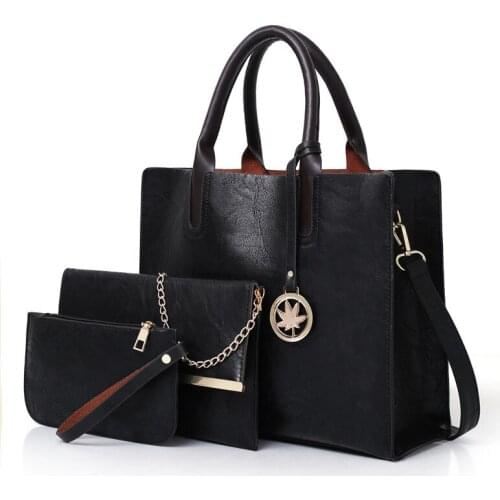 Europe Fashion Women Bags Three-piece Set PU Leather Designer Composite Bag Ladies Shoulder Messenger Bag Handbag