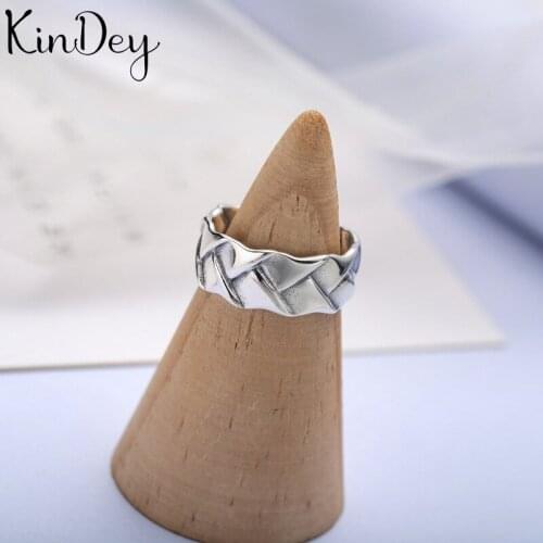 Boho Antique Silver Color Big Chains Rings For Women Men Statement Jewelry Finger Ring anillos mujer bijoux Wholesale