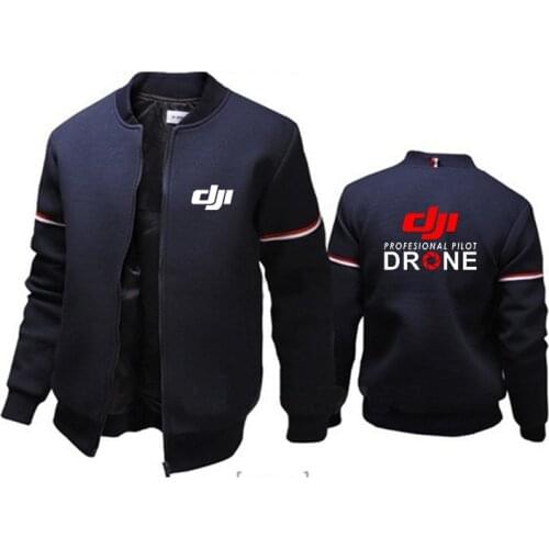 DJI Professional Pilot Drone Mens Printed Comfortable Jacket Round Neck Jacket All-match Fashion Hip Hop Sports High Street Top