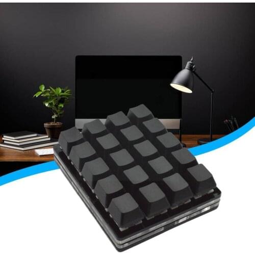 Mini Black 24 Key Mechanical Keyboard Gaming Keyboard Macro Keys Custom Keypad Programmable Shortcut V7B4