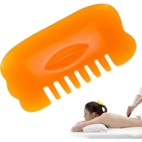 Mini Resin Beeswax Skin Scraping Therapy Comb Guasha Gua Sha Board Comb Shape Massage Hand Massager Relaxation Comb Health Care