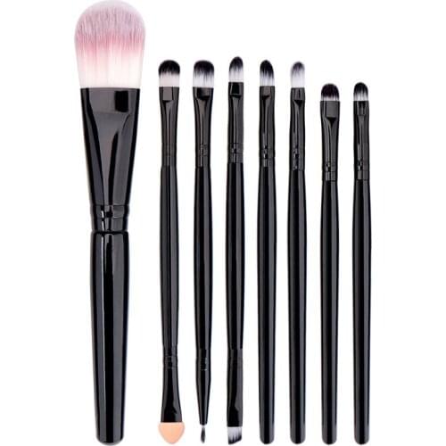 8pcs Makeup Brushes Soft Eyeshadow Powder Blush Eyebrow Brush Set Candy Theme Small Cosmetic Compensation Tools