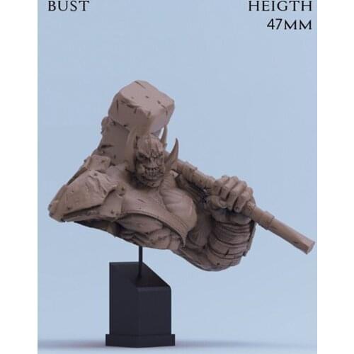 New Unassembled 1/10 47mm ancient fantasy warrior bust (NO BASE ) Resin Figure Unpainted Model Kit