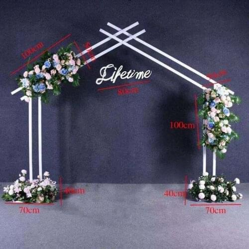 New Arrival Wedding Arch Background Wrought Iron Shelf Decorative Props DIY House Model Party Background Shelf Flower with Frame