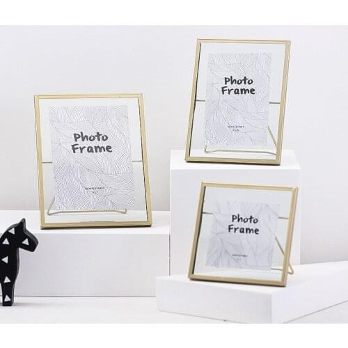 Plant Specimen Frame Metal Creative Geometry Set European Glass Photo Frame Gifts