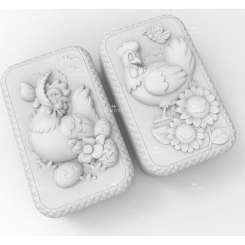 Silicone Mould DIY Handmade Soap Mold Food Grade Molds Sunflower and Hatching Eggs Chicken Baking Mold Aroma Stone Molds PRZY