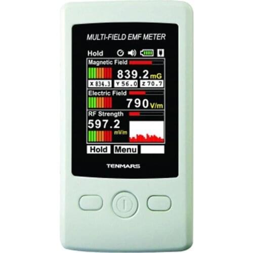 High quality electromagnetic radiation detector with 3-in-1 Multi-Field Meter