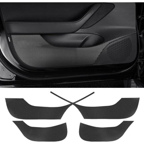 For Tesla Model 3 Door Protection Set of 4 Mat Interior Stickers Black