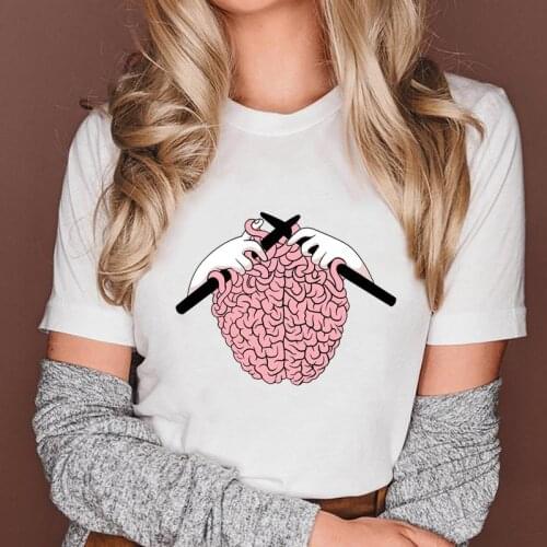 Women Clothing Funny Printing Travel 90s Short Sleeve Fashion Graphic Female Tops Cartoon Lady Clothes Tees Tshirt Print T-Shirt