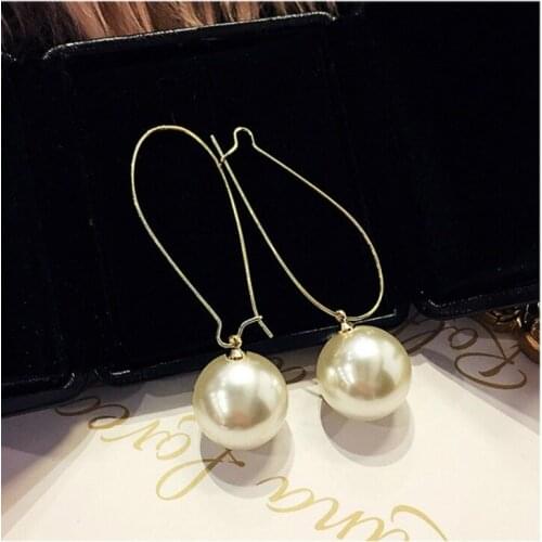New Simple Wild Earrings Fashion Jewelry Earrings Long Temperament Earrings Simulation Pearl Earrings For Women Gift Oorbellen
