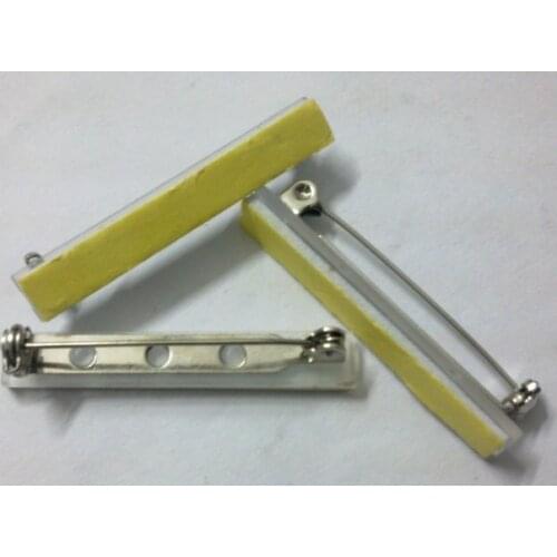 10PCS Self Adhesive Silver Bar shape Plain Metal Pin Backs Brooch base pins DIY Badges Corsage jewelry finding stuff