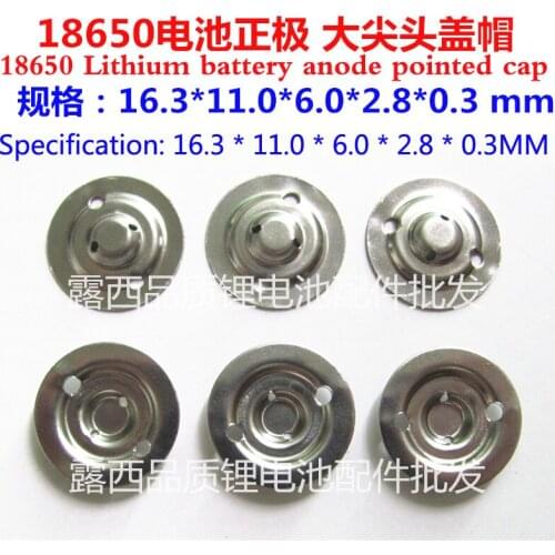 100pcs/lot Wholesale 18650 battery electric core 18650 pointed cap flat pointed cap height change 2.8mm