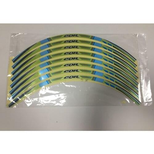 17'-19' Rim Stripe Wheel Tape Decal Stickers For Honda CBR 250 300 600 1000 RR Green Universal Motorcycle Sticker Car Styling