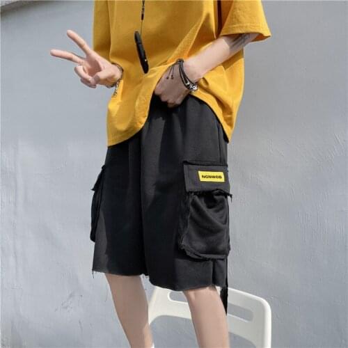 2021 Summer Mens Joggers Sport Sportswear Tracksuit Sweatpants beach shorts Track training shorts Overalls Big pocket shorts XXL