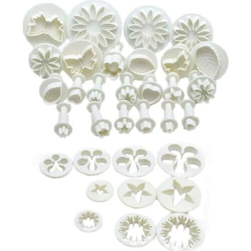 33pcs/set Plastic Flower Fondant Cake Decorating Tools Cookies Biscuit Pastry Sugar Craft Accessories Mold Kitchen Baking Tools