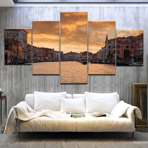 5Panel/piece HD Printed Shakespeares images Venice Italy modern Print On Canvas Art Painting For home living room decoration