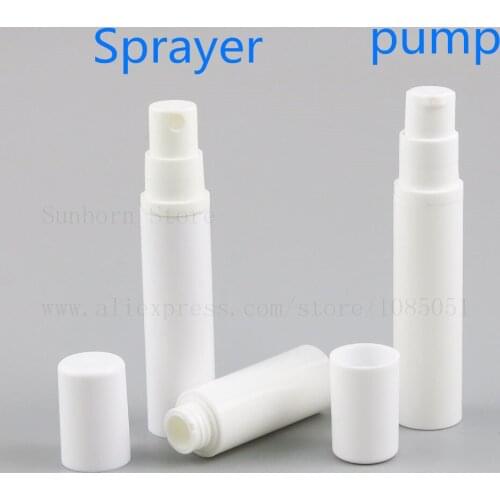 50pcs Airless Pump Vacuum Bottle White Empty Plastic Shampoo Cosmetic Containers Emulsion Airless sprayer Bottles 5ml/10ml/15ml