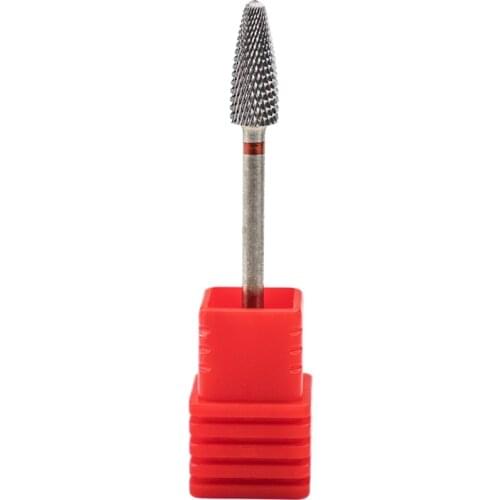 6 type Silver Tungsten Alloy Nail Drill Bits Tungsten Alloy Bit for Sanding Electric Machine Manicure Nail Drill Art Head 2.35mm
