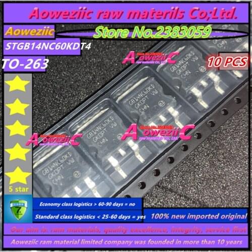 Aoweziic 100% new imported original STGB14NC60KDT4 GB14NC60KD TO-263N channel IGBT transistor 600V 25A