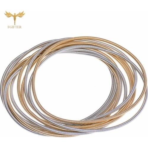 Memory Spring Wire Bracelets Women Men Fun Bracelet 19CM Length Steel Wrap Bangle Jewelry Accessory 3 Pieces Sale