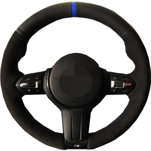 Car Steering Wheel Cover Black Suede For BMW M Sport F30 F31 F34 F10 F11 F45 F07 F46 F22 F23 M235i M240i X1 F48 X2 F39 X3 F25