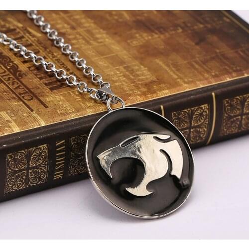 Cartoon Animation Thundercats Logo Black 5x5 cm Pendant Necklace Non-fade Alloy Chain 1 Necklace Wholesale Price Accessory