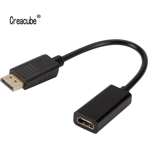 Creacube 4K Display Port 1080P DP Display Port Male to HDMI-compatible Cable Adapter Converter For HP/DELL Laptop PC