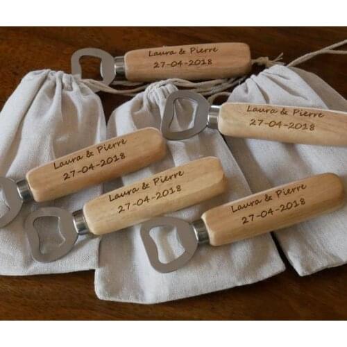 Custom wood beer opener rustic wedding best man gift personalized bottle opener Fathers day gift beer opener