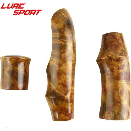 Burl Wood Cap Handle with FUJI VSS Reel Seat hand shape Rod grip Rod Building Component Repair Fishing Pole DIY Accessory