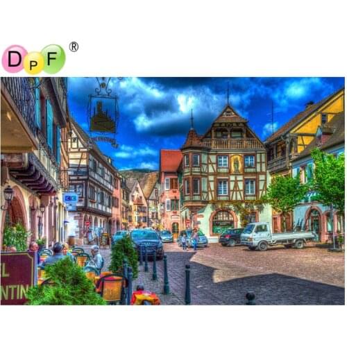 DPF Diamond Embroidery Peacock and flowers Diamond Painting Cross Stitch Square full dill Needlework Decor diamond Mosaic gift