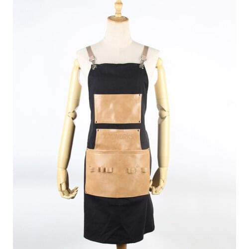 Cut Hairdressing Hairdresser Salon Barber Hair Cutting Dyeing Work Apron with Tool Pockets
