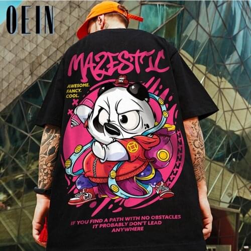 OEIN Streetwear Panda Print Tee Shirts Men Summer Short Sleeve Casual Tshirts Hip Hop Oversized Harajuku Loose T Shirts 8XL Tops