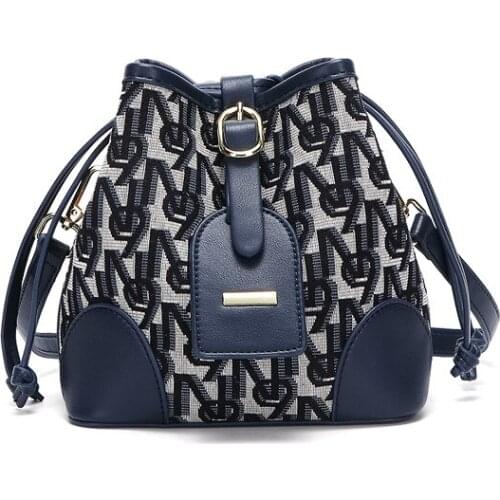 Canvas Bag Women Luxury Designer Handbags Shopper Wallets 2021 Fashion Casual Vintage Embroidery Letter Bucket Bag Shoulder Bags