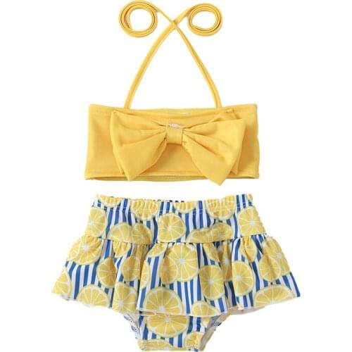 2021 Summer Toddler Girls Swimsuits Baby Girl Bikini Sets Swimwear Bathing Suit Tankini Tops + Shorts Two Piece Swimming Bikinis