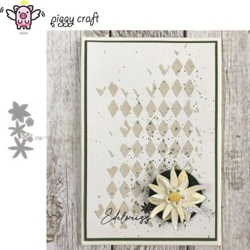 Piggy Craft metal cutting dies cut die mold Flower decoration Scrapbook paper craft knife mould blade punch stencils dies