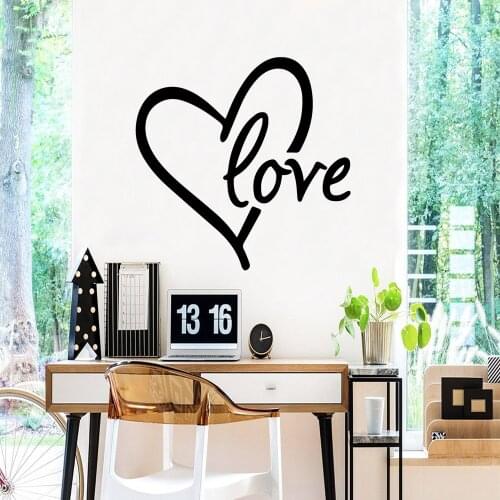 Cute heart love Home Decorations Pvc Decal Removable Vinyl Mural Wallpaper Vinyl Art Decal