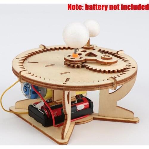 IY Solar System Model Science Toys Wooden Montessori DIY Educational Creative Sun Earth Toy Geography Astronomy Kids Model O2S2
