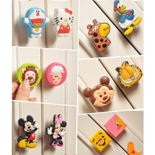 Soft Rubber colorful children cabinet knobs Drawer Door Wardrobe Pull Handle decorative Wardrobe Drawer Door Cupboard Handle