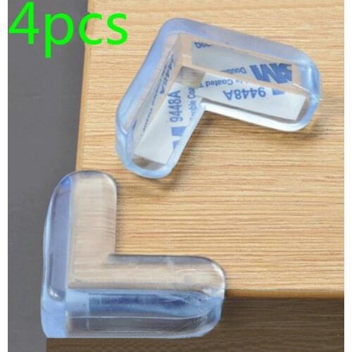 4pcs Baby Safety Silicone Corner Protector Kids Soft Clear Table Desk Edge Corner Guards Table Corner Guards Children Protection