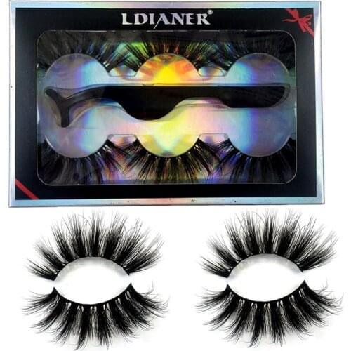 Mink strip 25mm eyelashes luxury super long 3d mink crisscross lashes