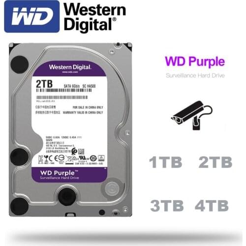 NEW Western Digital WD Purple Surveillance HDD 1TB 2TB 3TB 4TB SATA 6.0Gb/s 3.5" Hard Drive for cctv Camera AHD DVR IP NVR