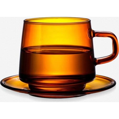 Thick Glass Mug Breakfast Mlik Coffe Cup Household Resistant Heat Water Cup With Handle Drinkware