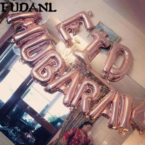 16inch Ramadan Muslim Festival Rose Gold Foil Balloons Happy Eid Ramadan New Year Decoration Balloon Holiday Home Party Supplies